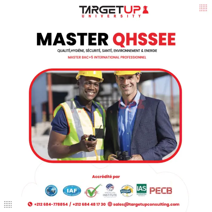 MASTER INGÉNIERIE QUALITÉ, HYGIÈNE, SÉCURITÉ, SANTÉ, ENVIRONNEMENT& ENERGIE (QHSSEE)